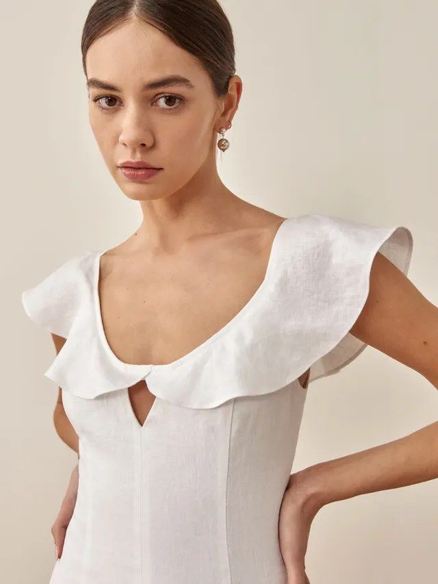 Reformation Irwin Linen dress in white, , & , - Carousell Reformation Irwin Linen dress in white, , & , - Carousell