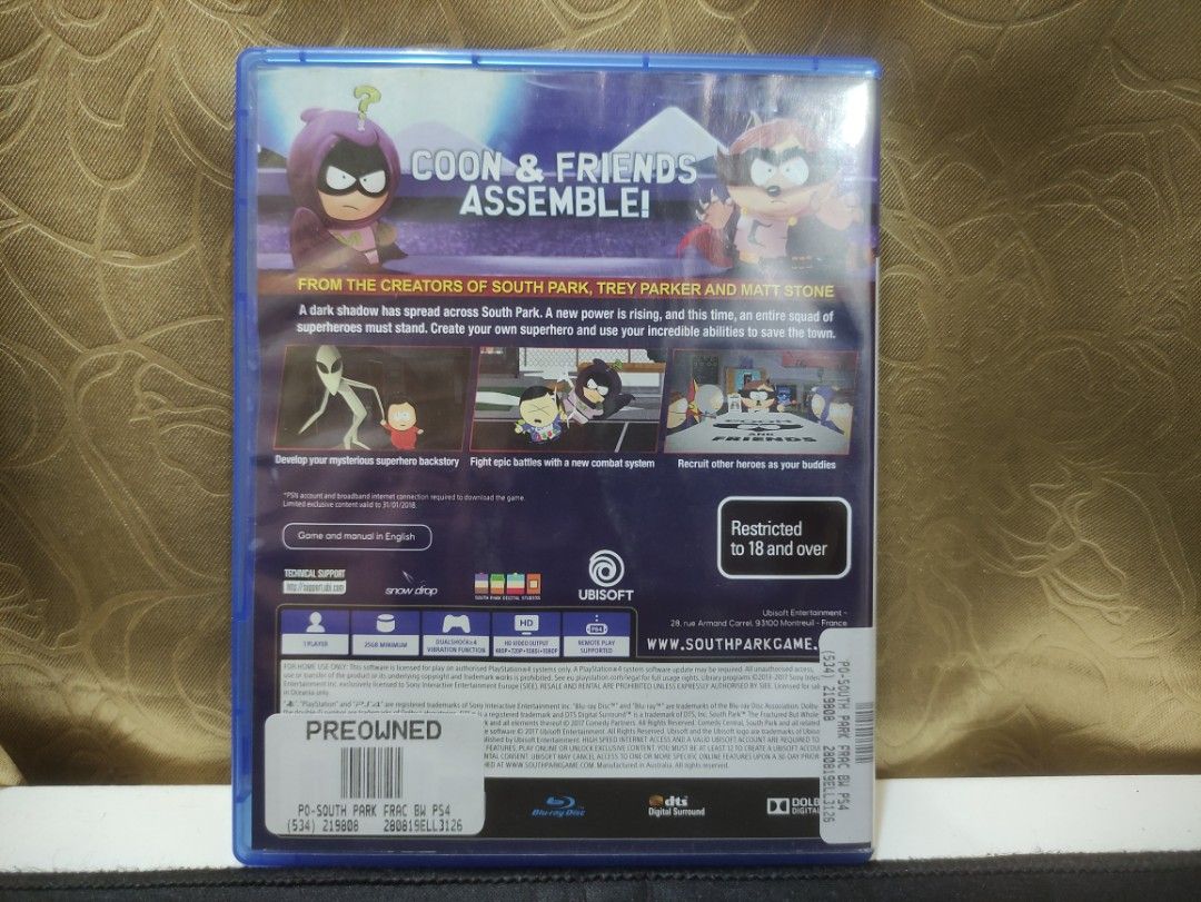 South Park The Fractured But Whole - Promo Presse - PlayStation PS4 - PAL (Rare)