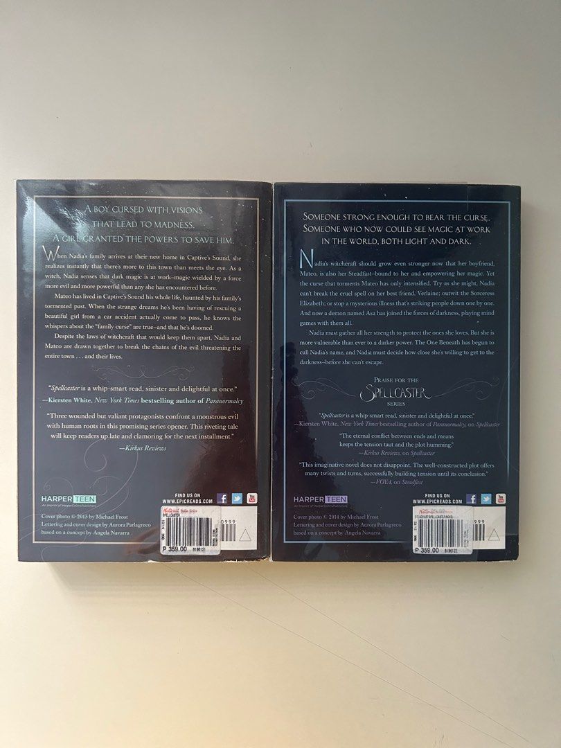 Spellcaster Series (Claudia Gray) (Category: Storybooks) located in Bulacan. Submitted by betweenpages_ (Listing ID 1323109844, Image 3). Description: 📌 Both books 📌 Discoloration on edges and pages 📌 Covered with plastic cover 📌 MOP: GCash, Maya, GoTyme, Bank Transfer 📌 Shipping through J&T or Grab, Move It, Lalamove for those in Manila area (care of buyer). Don’t hesitate to send us a message if you want more pictures ☺️.