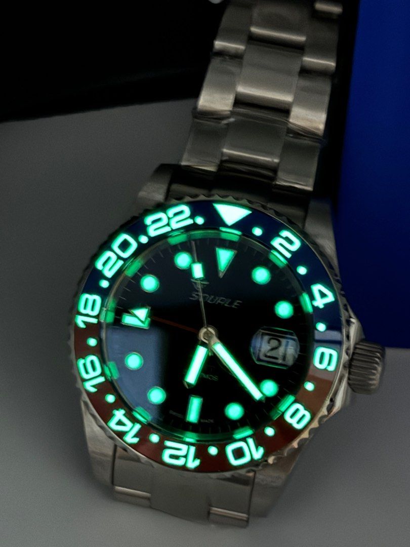 Squale 30 ATMOS Ceramica GMT 42mm! (Pepsi), Men's Fashion, Watches