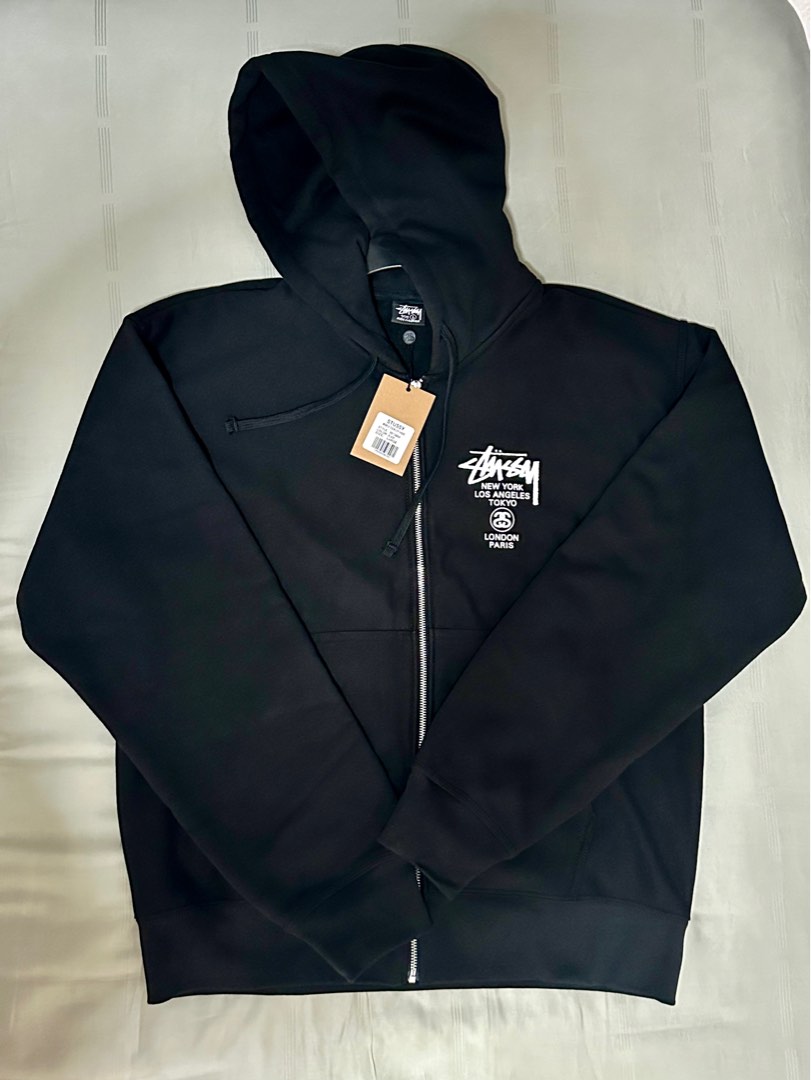 Stussy world tour zip hoodie best sale