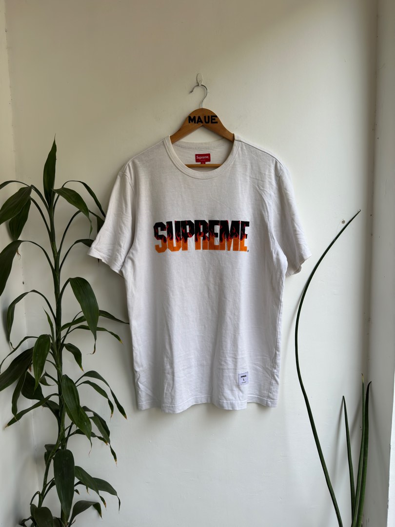 Supreme flames tee Luxury Apparel on Carousell