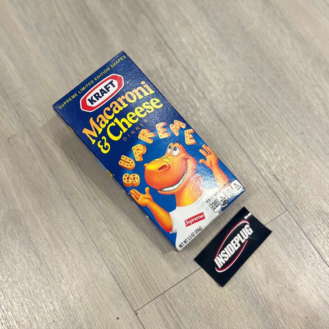 Supreme Kraft Macaroni and Cheese (Category: Other Food & Drinks) located in Quezon City. Submitted by inside_plug (Listing ID 1323181193, Image 1). Description: Supreme Kraft Mac and Chees Brand new Dm us to purchase.