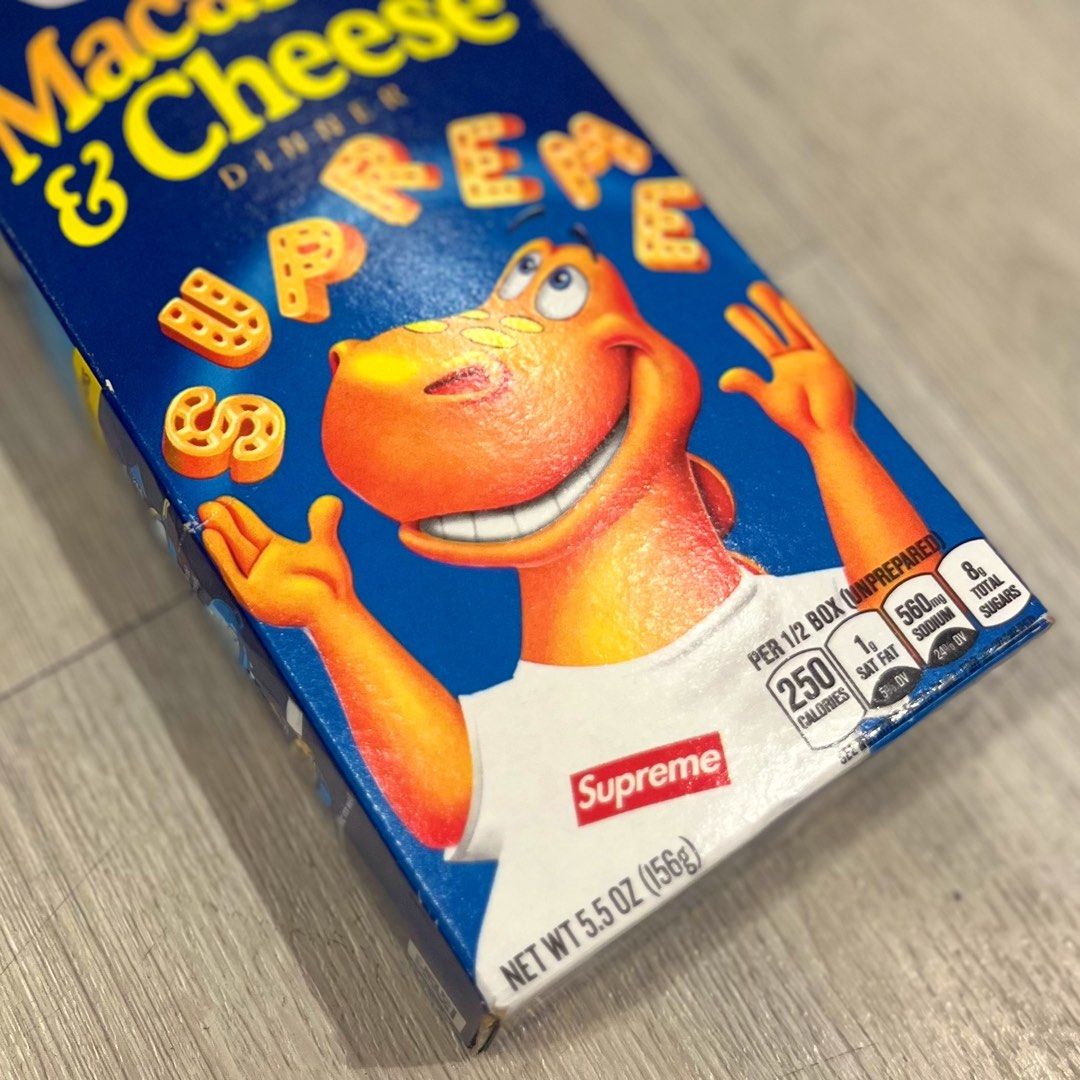Supreme Kraft Macaroni and Cheese (Category: Other Food & Drinks) located in Quezon City. Submitted by inside_plug (Listing ID 1323181193, Image 2). Description: Supreme Kraft Mac and Chees Brand new Dm us to purchase.