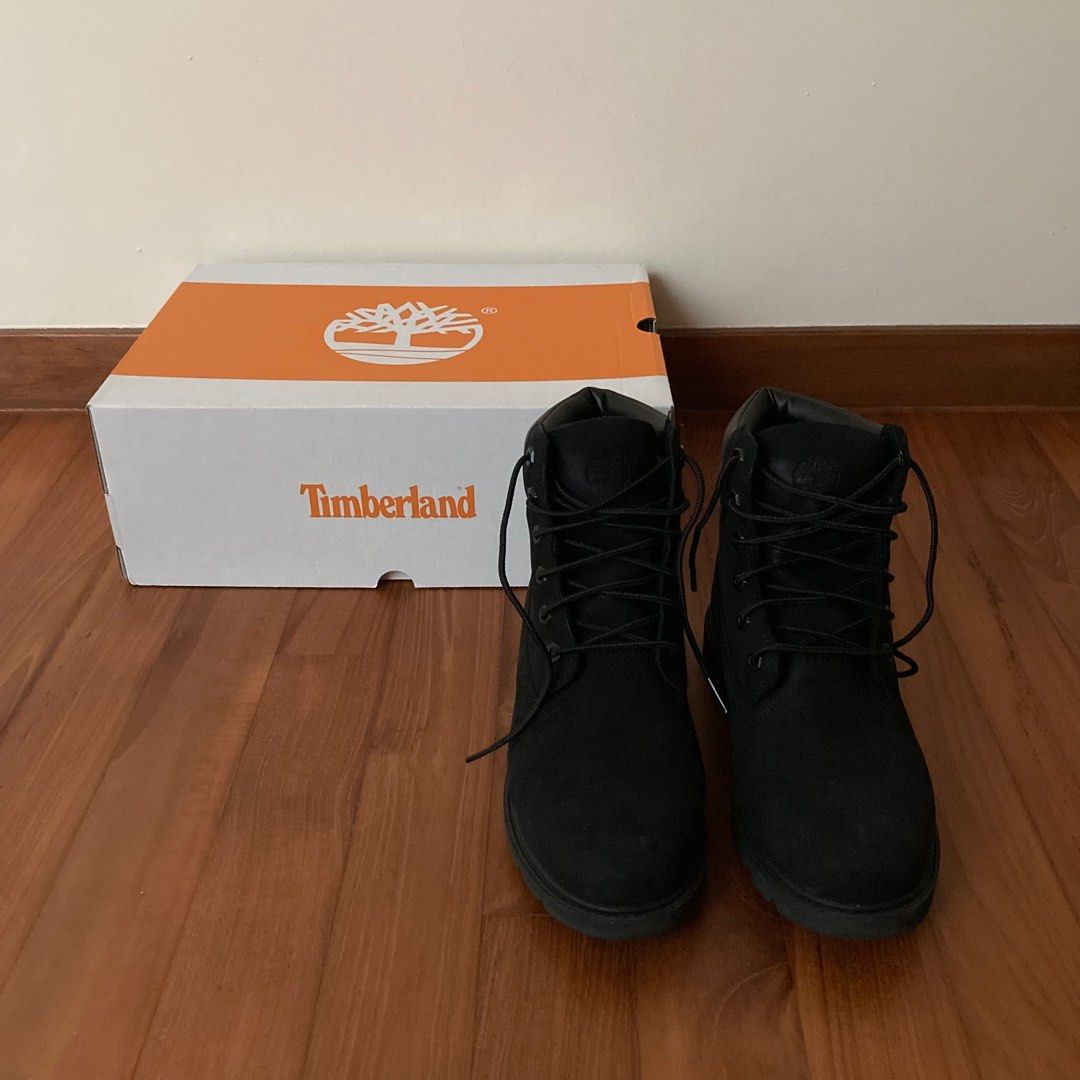 Timberland Linden Woods 6 Waterproof Boots Black Nubuck Ortholite Women s Fashion Footwear Boots on Carousell