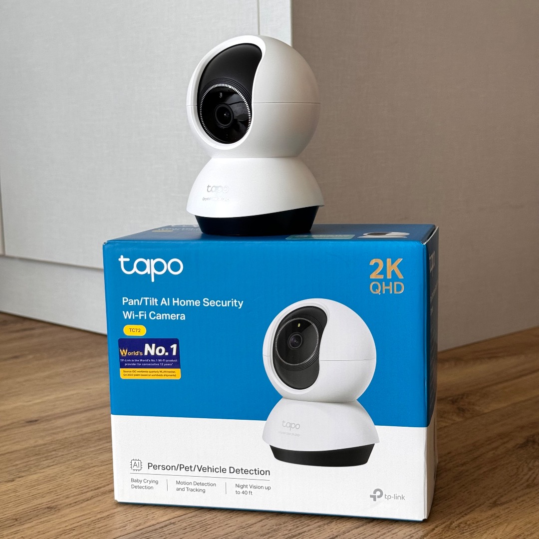 TP-Link Tapo TC72 - 360 WIFI 2K QHD AI Home Security IP Camera / Webcam ...