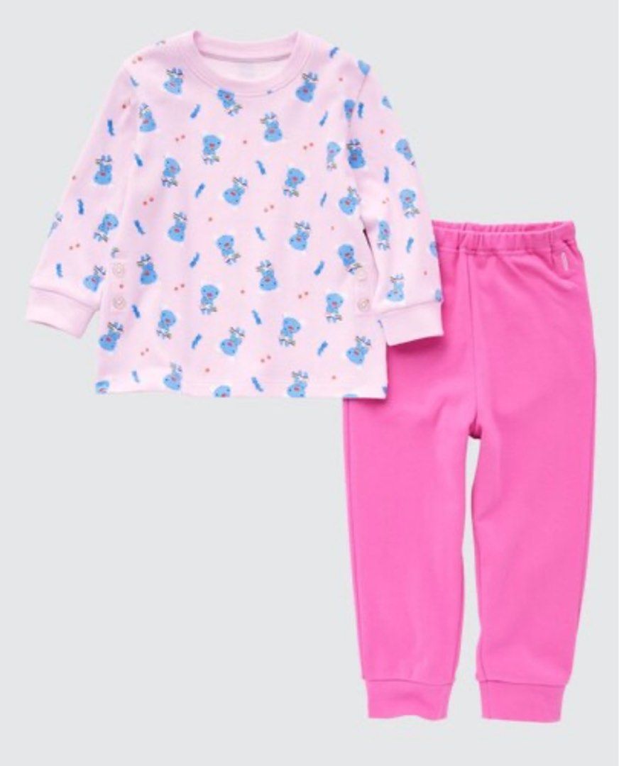 Uniqlo Pink Baby Pyjamas Everything Else on Carousell