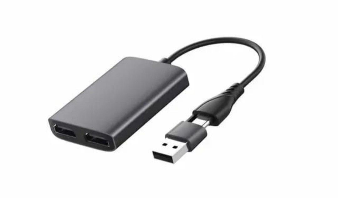 (same day delivery) USB 3.0 and USB C to Dual hdmi Universal Video Adapter and Compatible with M1 / M2 Mac, Windows (Category: Cables & Adaptors) located in Singapore. Submitted by wowkart (Listing ID 1323074575, Image 1). Description: please click on link below for guide to use this hub https://drive.google.com/file/d/1rliKz0cIkbS0oj7oYur4zUhzRBfU46zf/view?usp=sharing Place of Origin Guangdong, China Product name Transmitter Function Display Inp