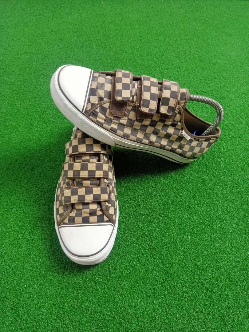 Vans checkerboard velcro outlet