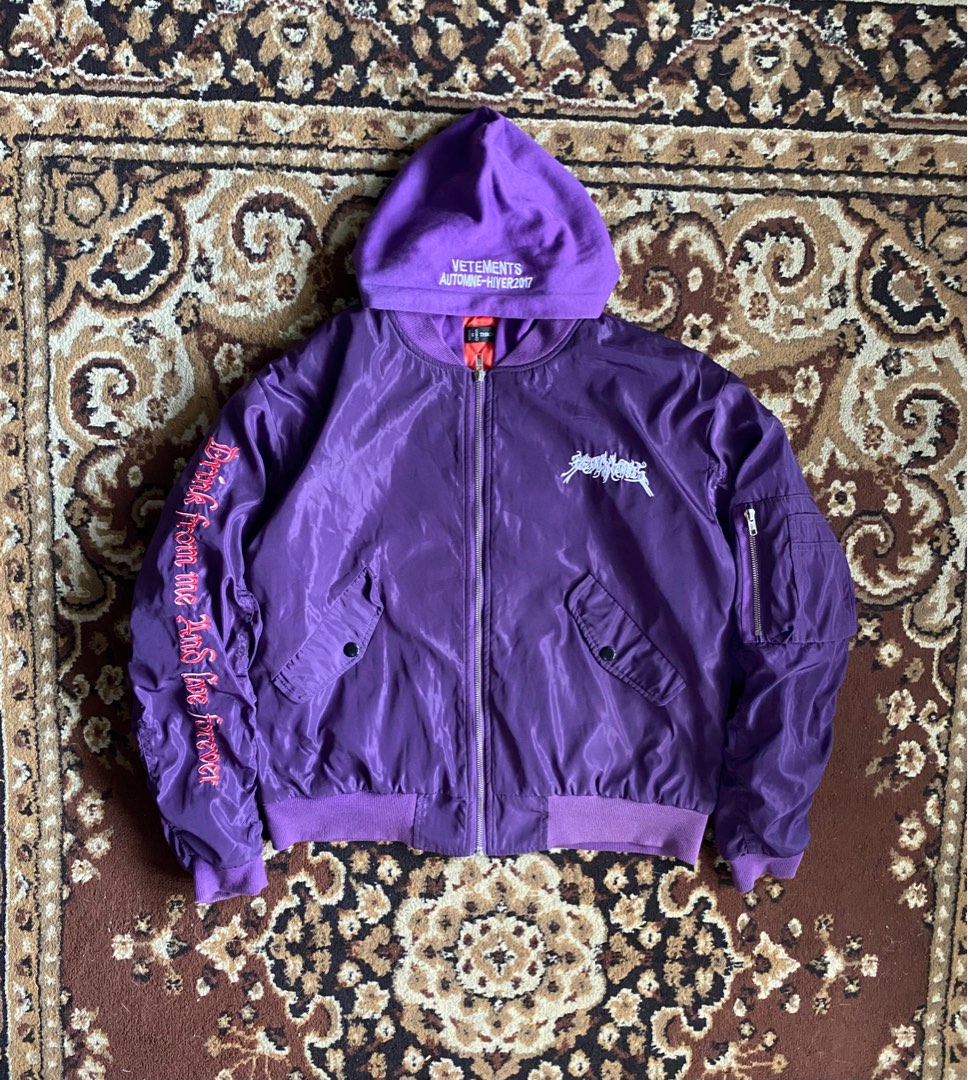 vetements tfd ボンバージャケット パープル パーカー M VETEMENTS