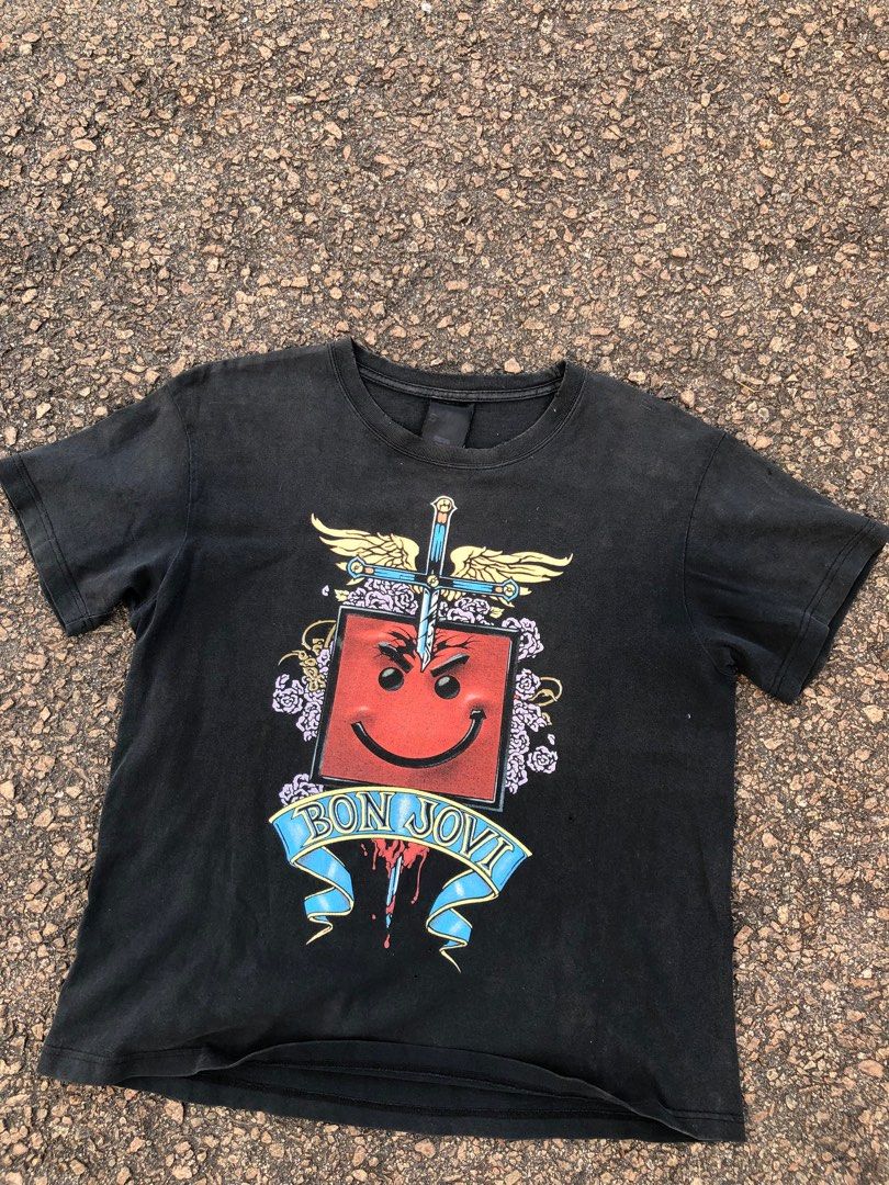 2000'S Bay Beauty Bon Jovi Band T-shirt, Men's Size L cotton brown type Vintage Second Hand main image 0