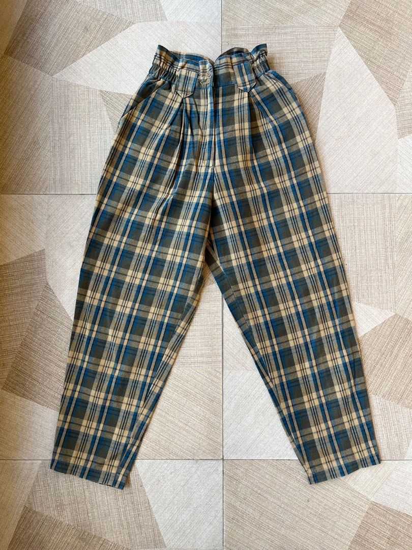 Vintage checkered pants top