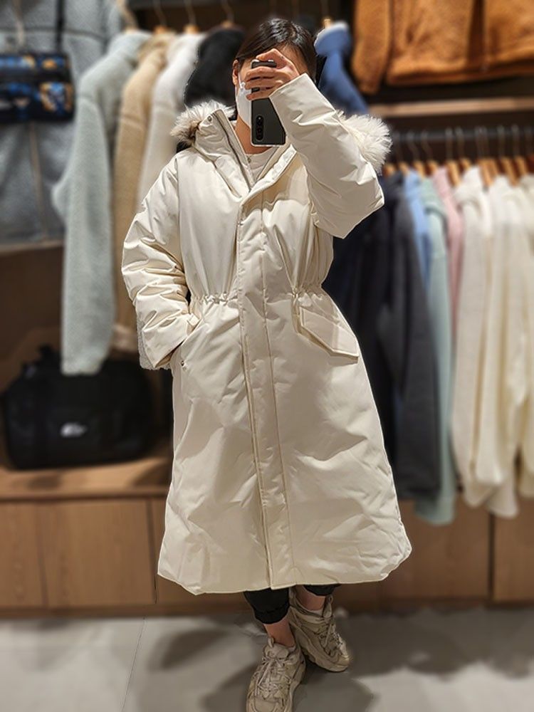 Down filled long winter coats store
