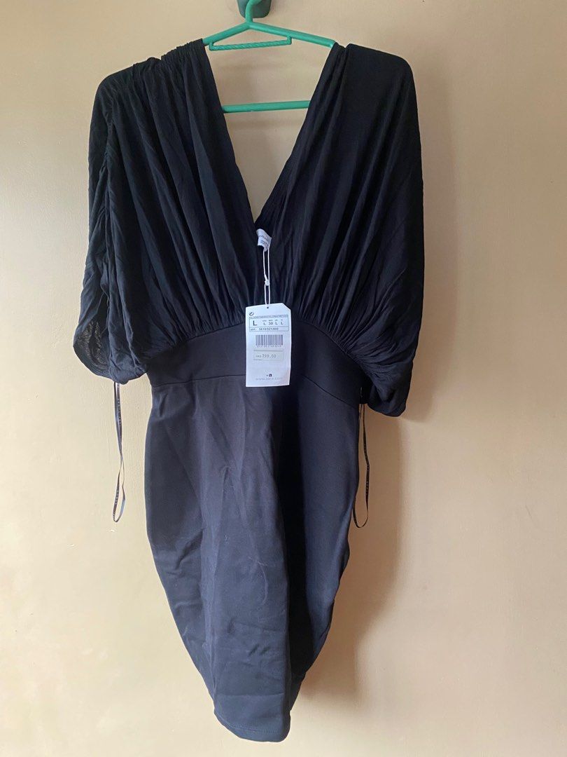 Zara Party Dress Black - L Brand New, Women's Fashion, Dresses & Sets,  Dresses on Carousell