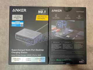 【New genuine product in stock】Anker Prime Charger (200W, 6 Ports, GaN) 100w Gan 4C2A 6-Output Desktop Charger A268363016070248706110
