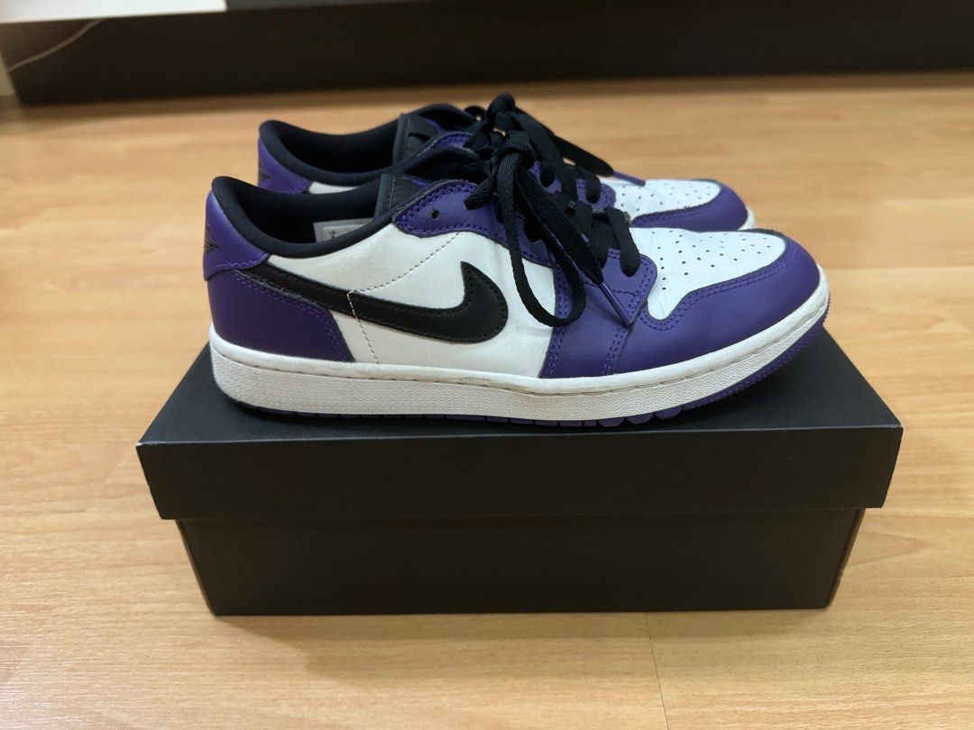 Air Jordan 1 low golf Court purple Men s Fashion Footwear Sneakers on Carousell