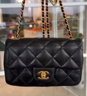 Chanel Classic Mini Square Flap Bag, Luxury, Bags & Wallets on Carousell