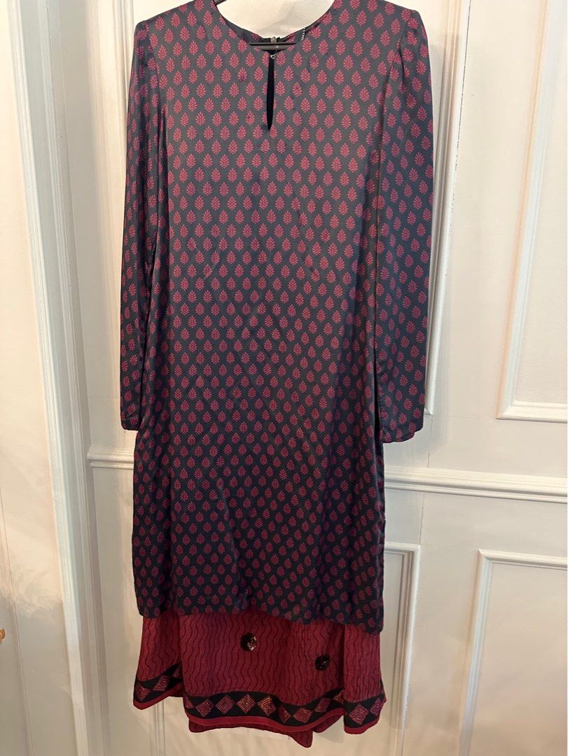 Baju kurung kain sari dari India Women s Fashion Muslimah Fashion Baju Kurung sets on Carousell