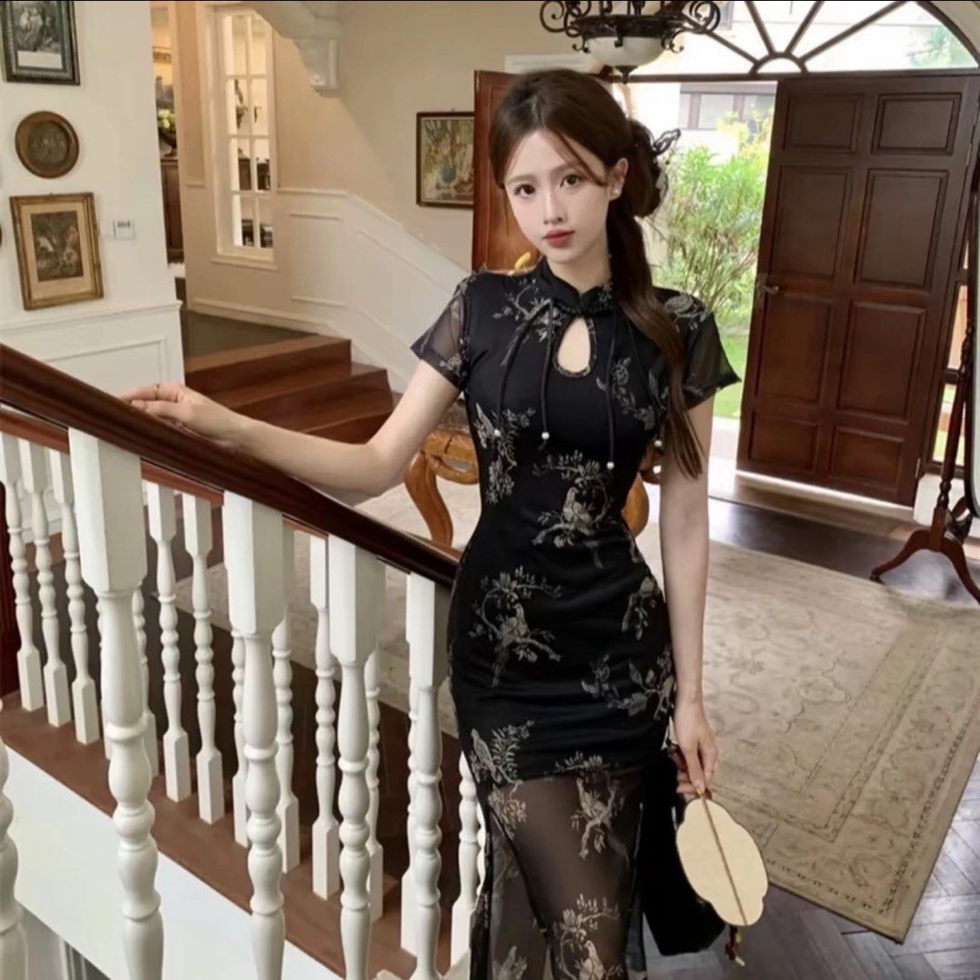 black dress with kimono Short Kimono Dress Black – Atelier Mizuni main image 0