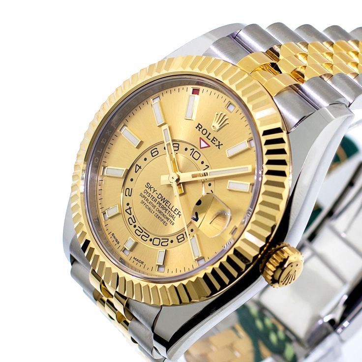 Brand New Sep 2024 Rolex Sky Dweller Two Tone Jubilee Champagne Dial 326933 (Category: Watches) located in Singapore. Submitted by j.lems (Listing ID 1324830173, Image 1). Description: Dated Sep 2024 Rolex international warranty til 2029 Brand new Full set with tag, box & papers Reference 326933 Slightly negotiable.