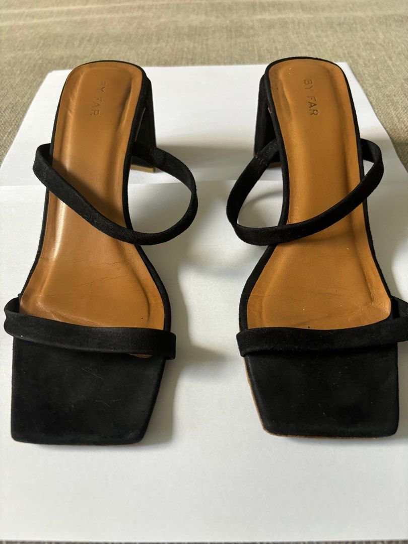 By far tanya suede mules on sale
