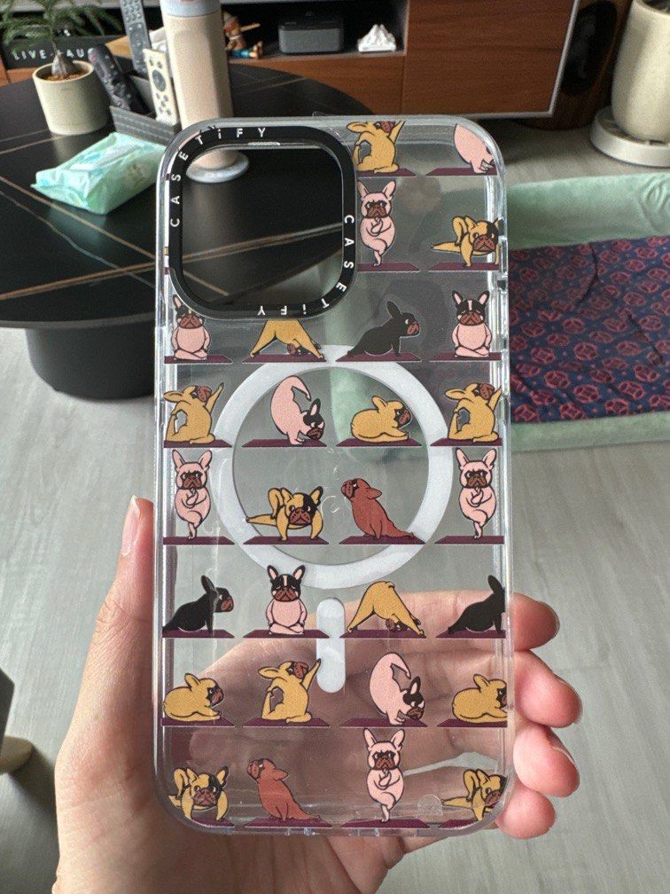Casetify iPhone 14 Pro Max Frenchie Yoga, Mobile Phones