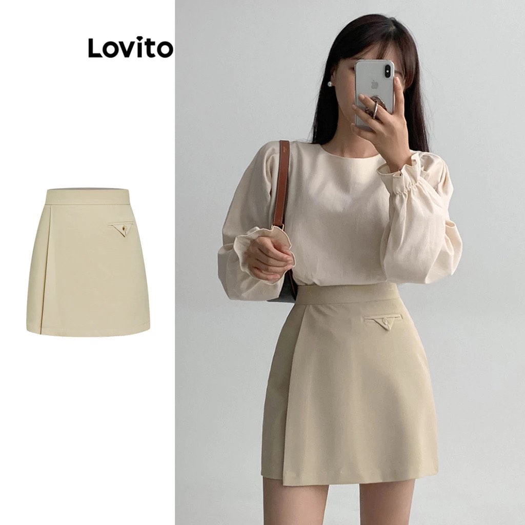 Casual Office Khaki Asymmetrical Skirt Women s Fashion Bottoms Skirts on Carousell