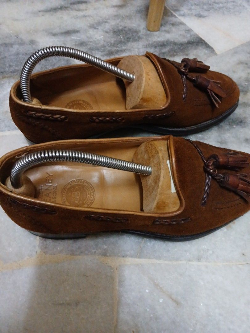Cheaney brown suede tassel loafers Men s Fashion Footwear Dress shoes on Carousell