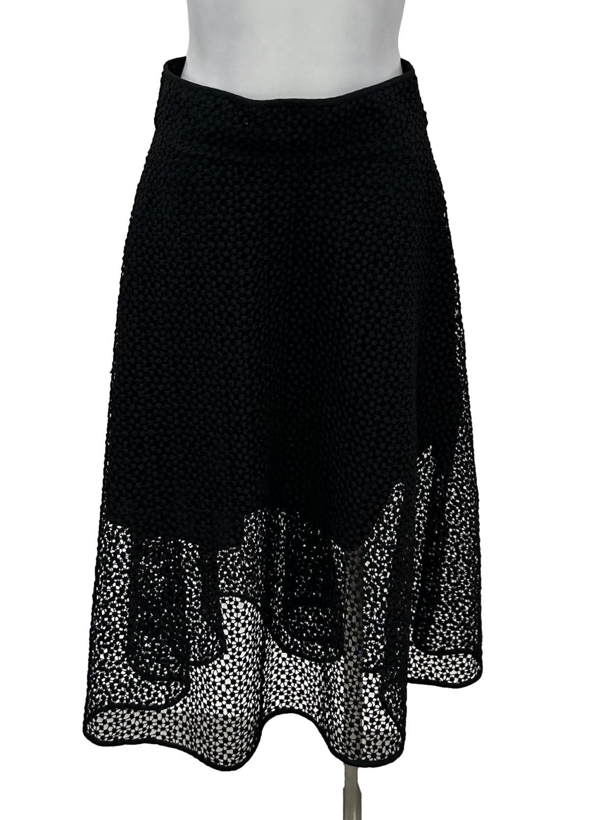 Club Monaco Black Lace A Line Skirt Women s Fashion Bottoms Skirts on Carousell