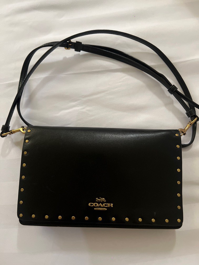 Coach Hayden Foldover Crossbody Clutch With Rivets I COACH Barang Mewah Tas Dompet di Carousell