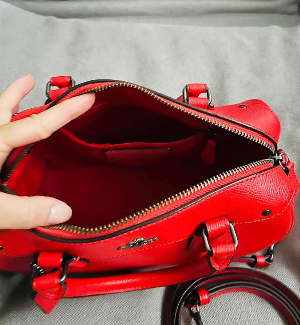 Red crossbody bag coach online