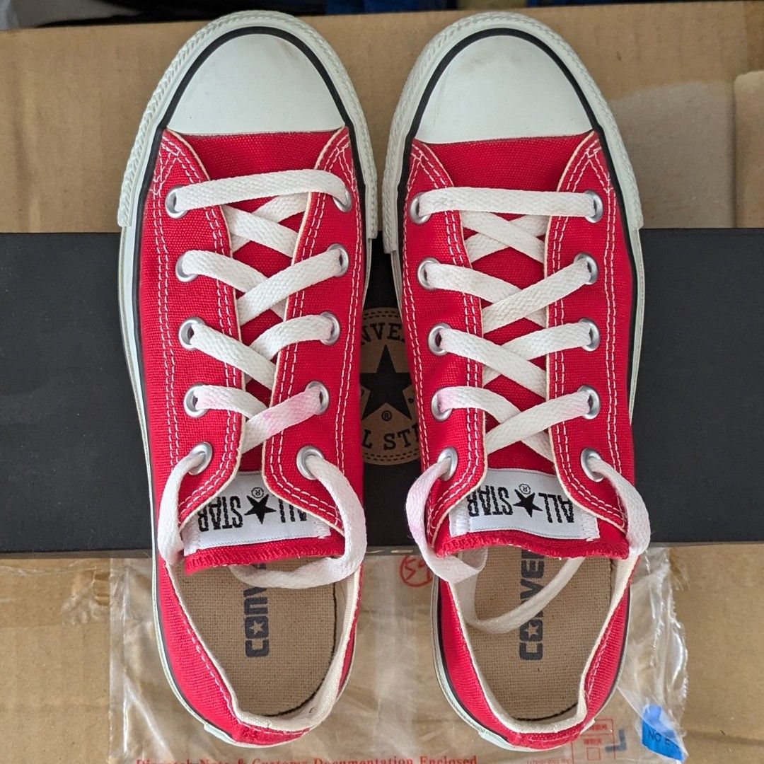 Converse All Star OX Sneakers 23cm US4 Unisex Red Shoes