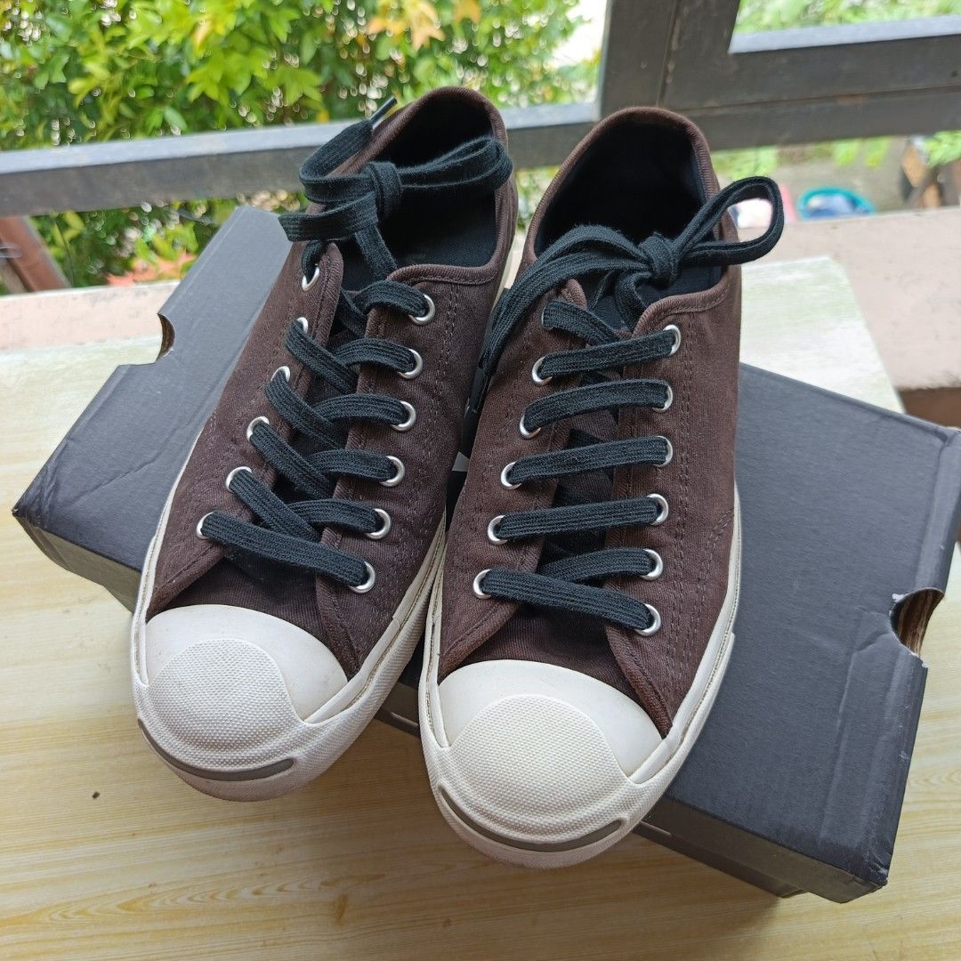 Converse Jack Purcell Ox Velvet Brown US 7mens 8.5womens UK 6 EUR 40 Men s Fashion Footwear Sneakers on Carousell