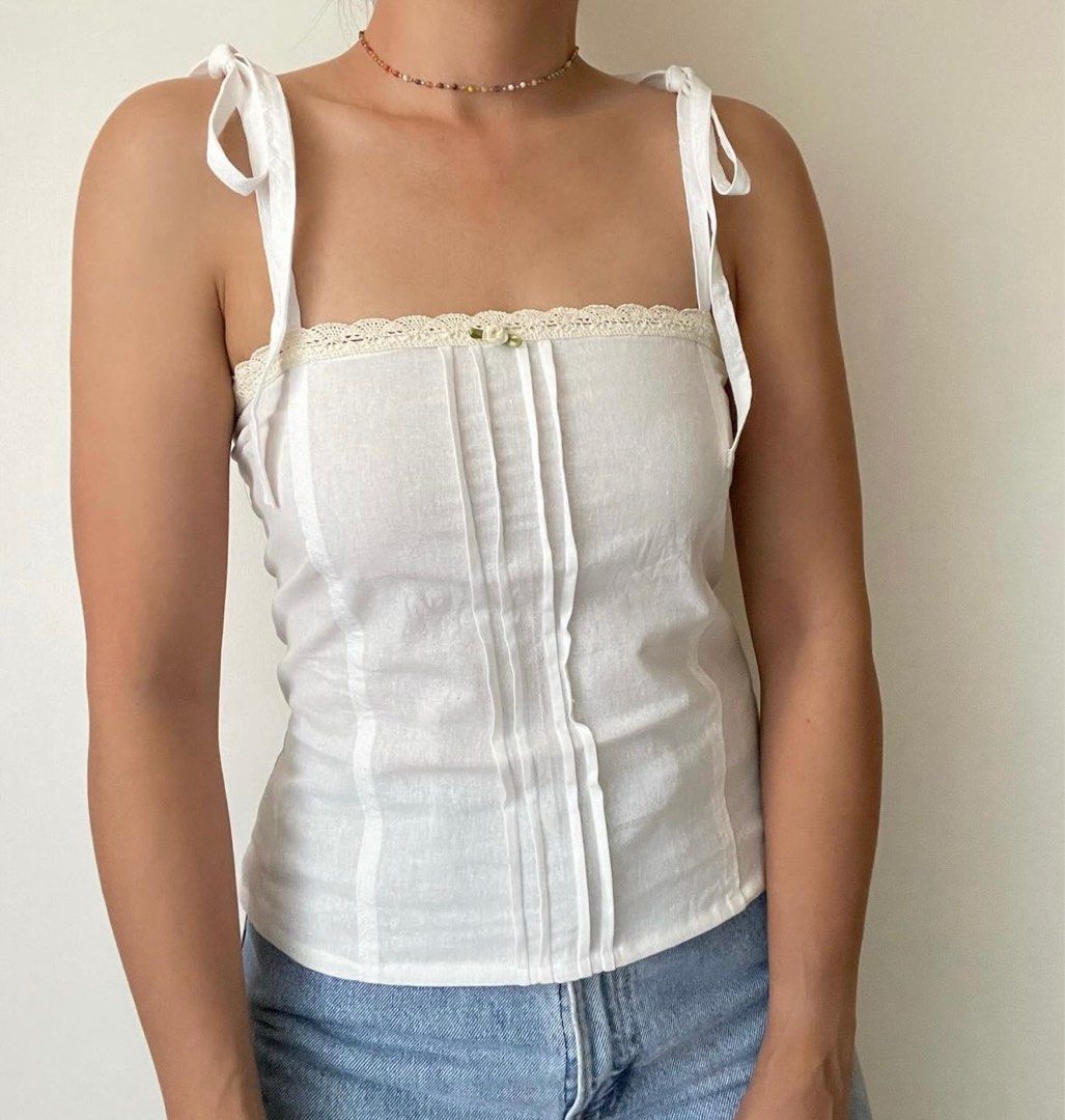 Coquette top | shop.classic on ig (Category: Blouses) located in Narvacan. Submitted by pammyness (Listing ID 1324848889, Image 2). Description: Breathable linen. You can see more photo on their ig page.