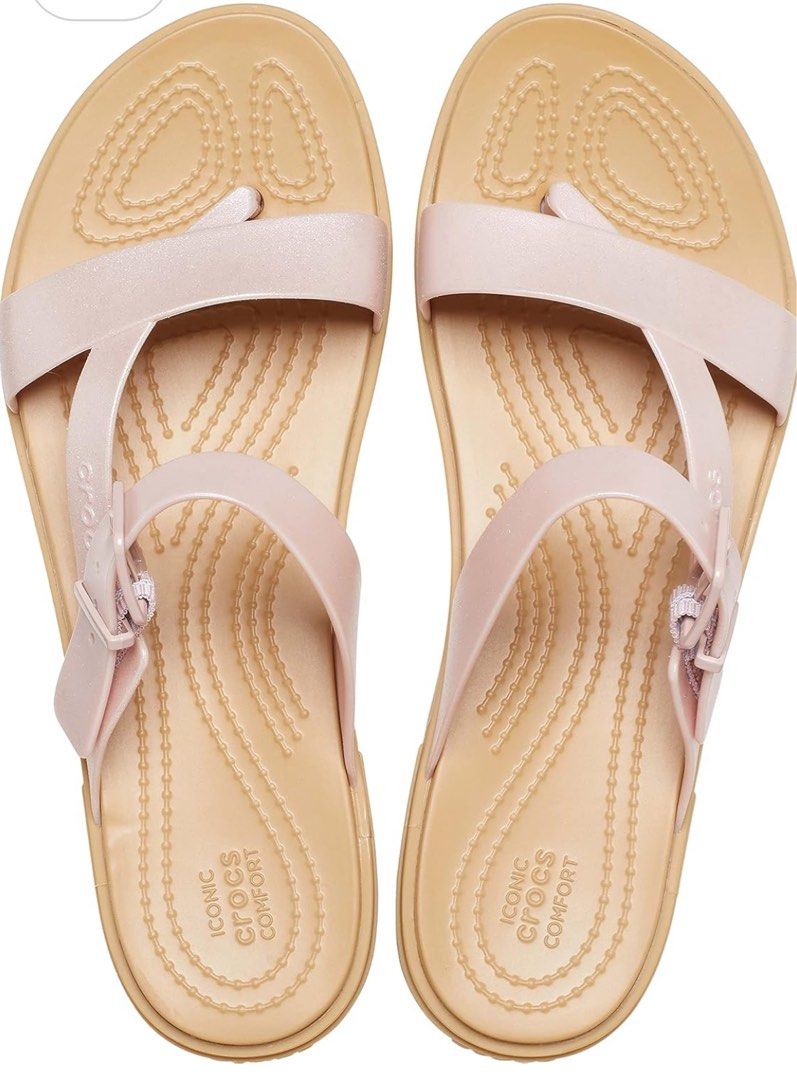 Crocs Tulum Sandals in Pink Clay, Women's Fashion, Footwear
