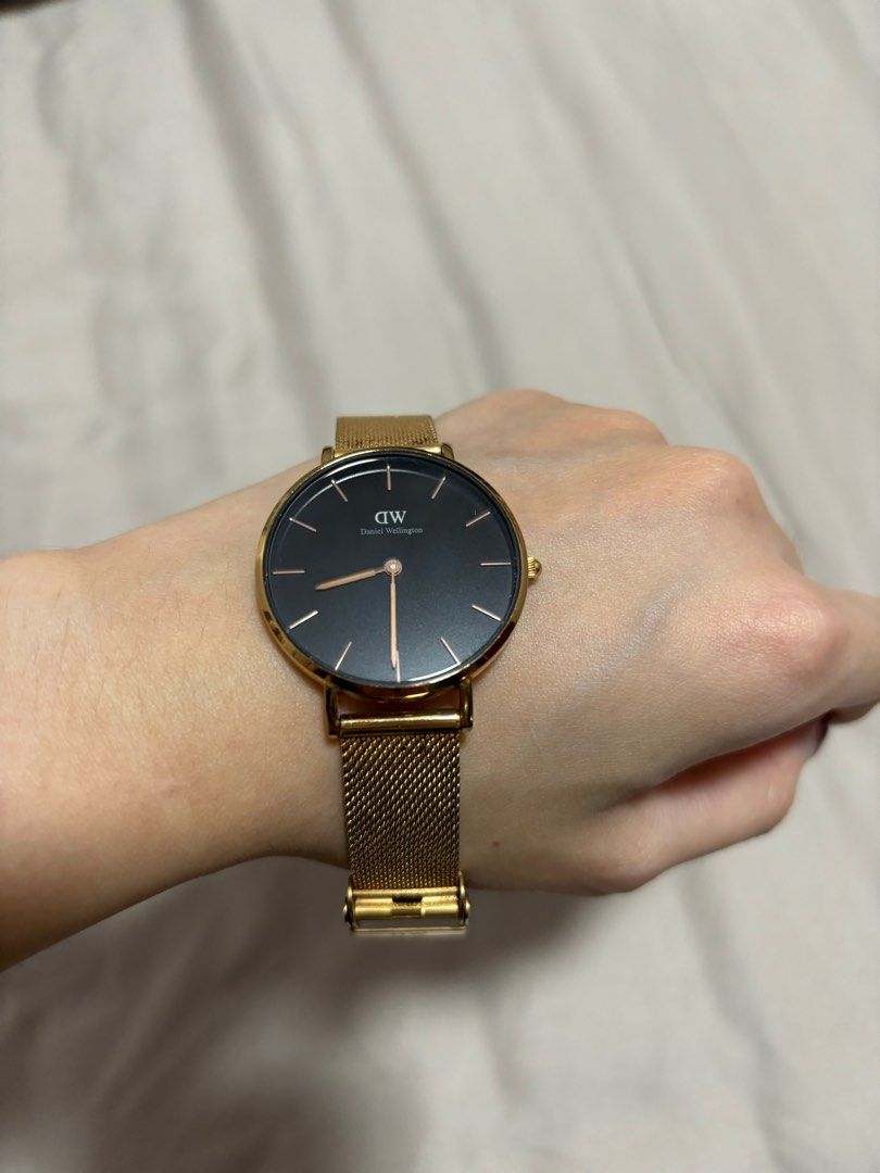 Daniel wellington petite melrose black best sale