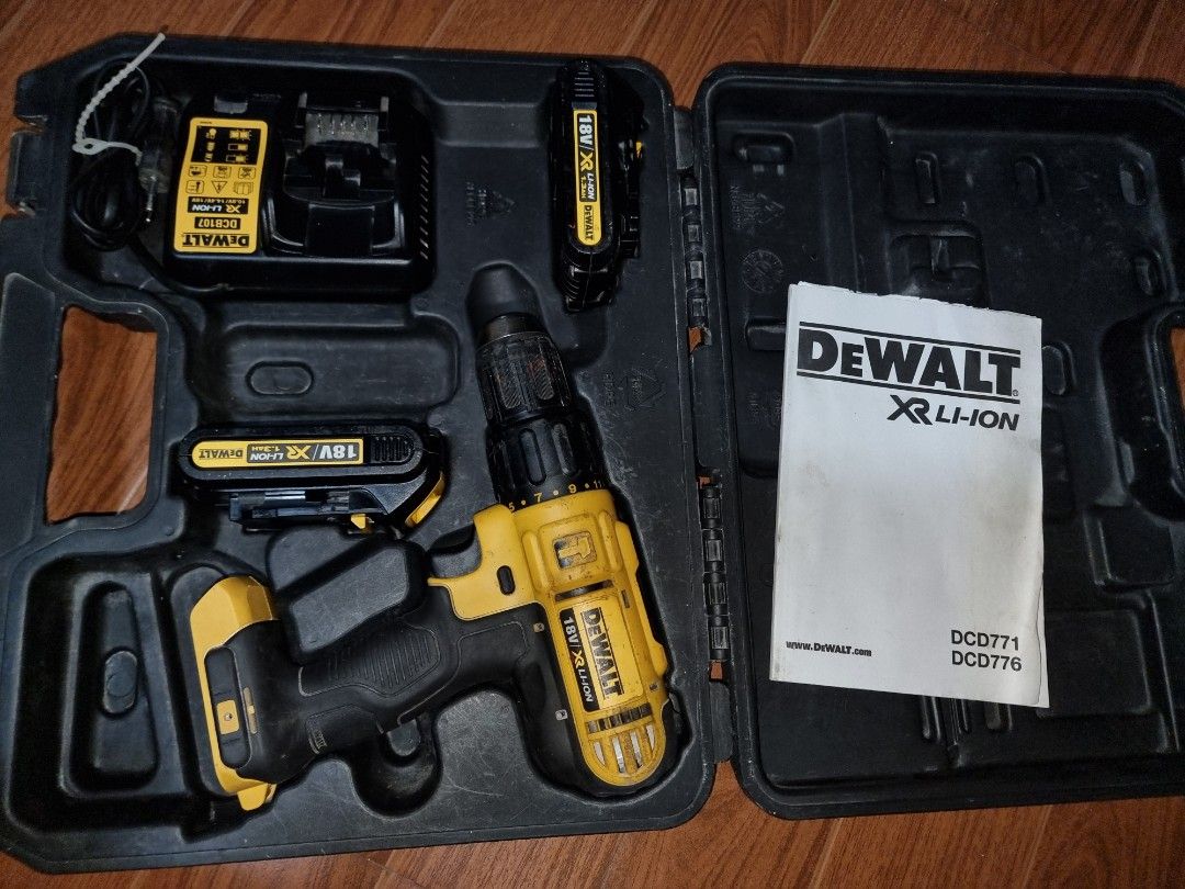 Dewalt cordless hammer drill (Category: Home Improvement Tools & Accessories) located in Quezon City. Submitted by thego (Listing ID 1324766002, Image 2). Description: Original Dewalt hammer drill 2 batteries 1 charger 1 heavy duty case.