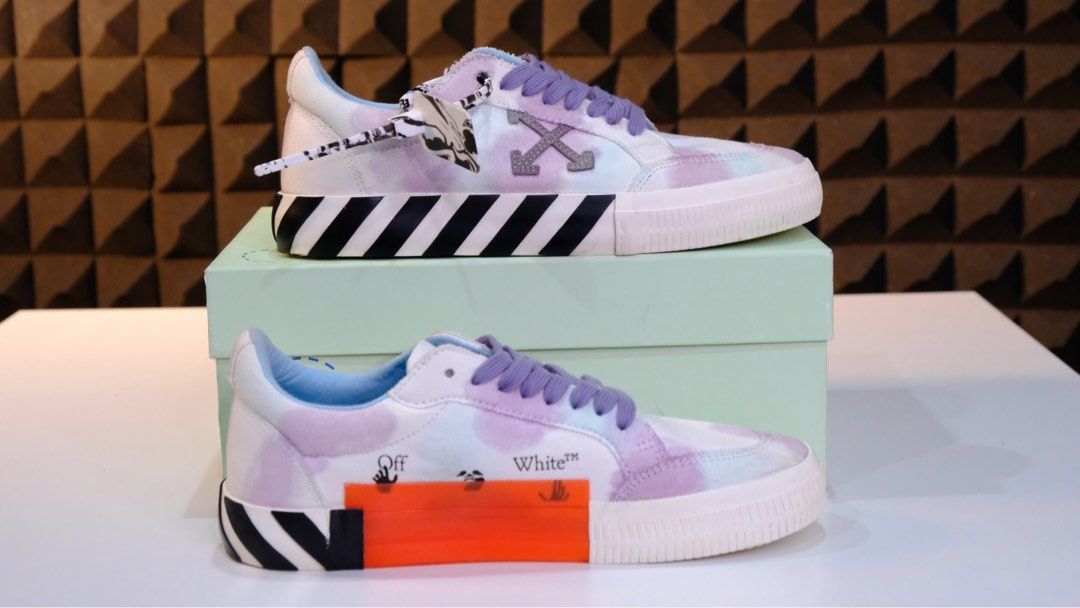 Dijual Sepatu Off-White Vulc Low Tie Dye White Lilac Original