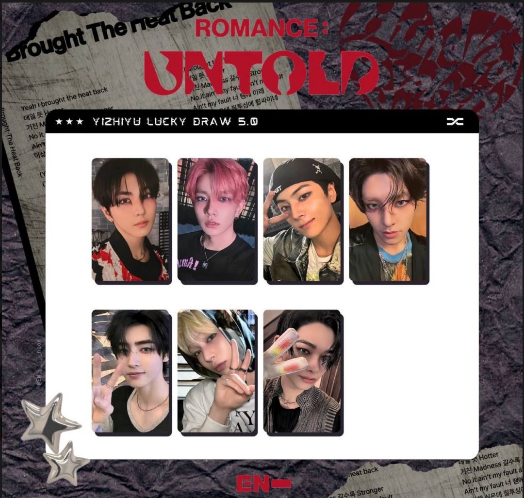 国内外の人気集結！ Untold Romance Jake Enhypen Yzy Photocard 5.0 Draw Lucky タレントカード