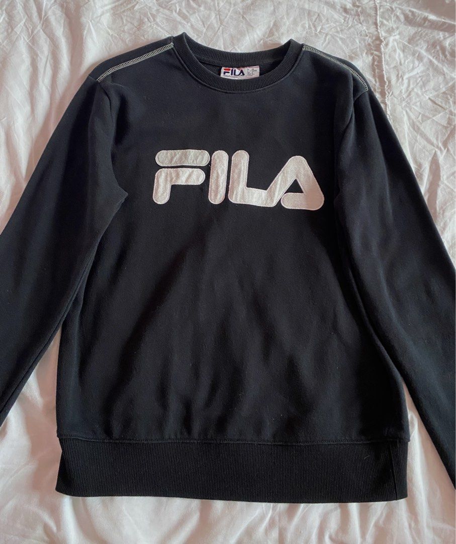 FILA Ladies Heritage French Terry Crewneck Sweatshirt Women s Fashion Coats Jackets and Outerwear on Carousell