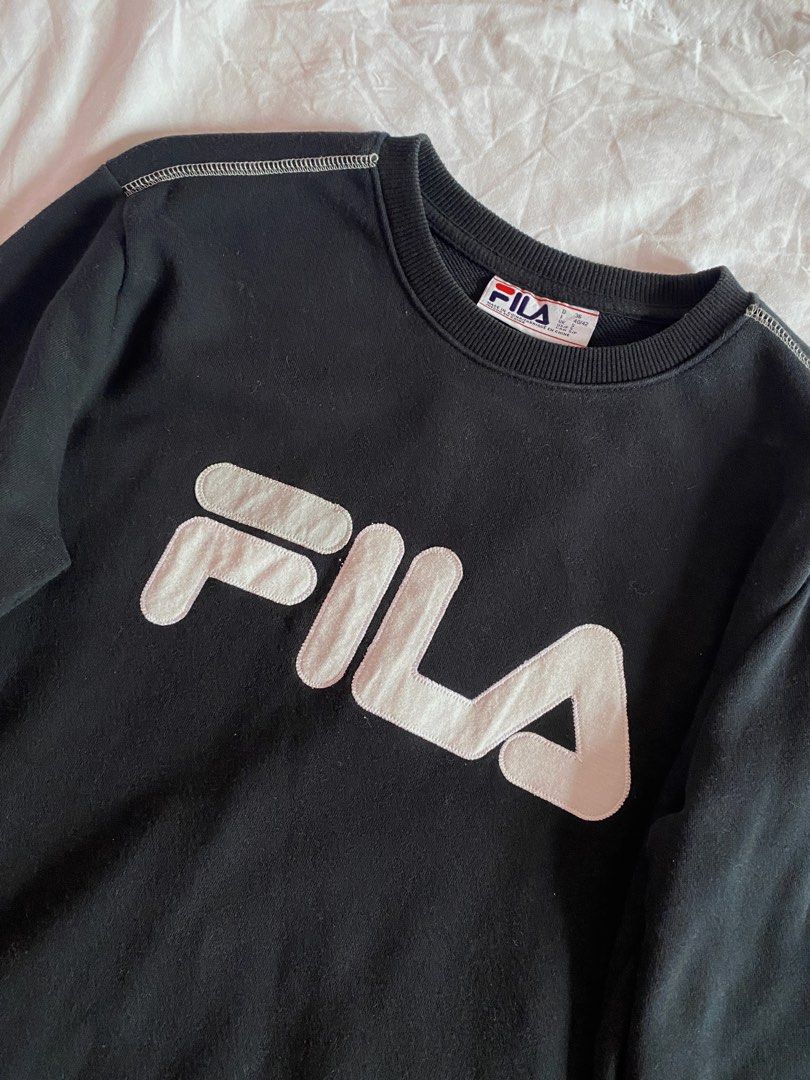 FILA Ladies Heritage French Terry Crewneck Sweatshirt Women s Fashion Coats Jackets and Outerwear on Carousell