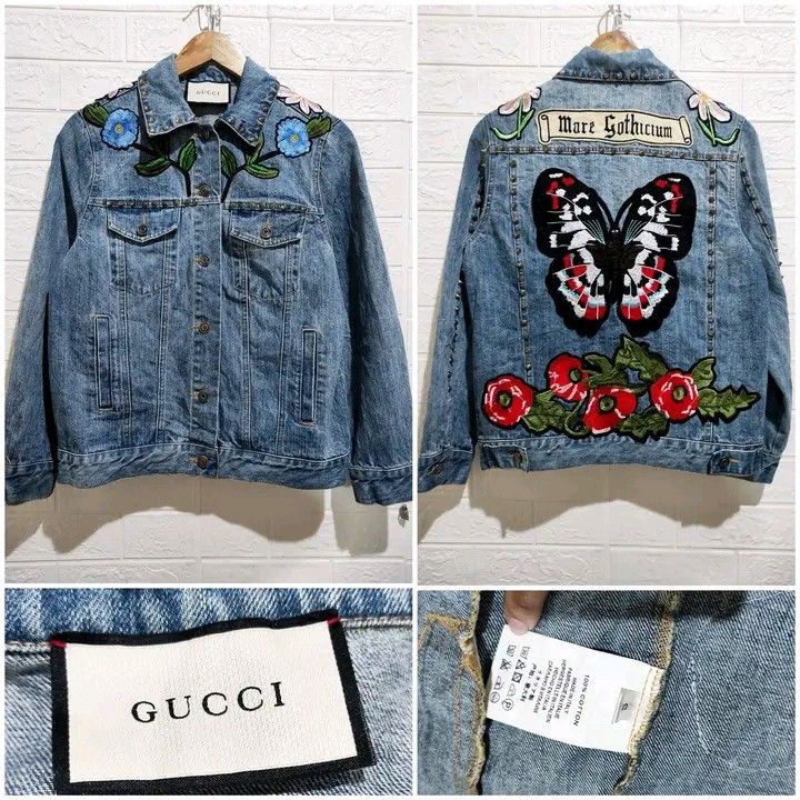GUCCI BUTTERFLY DENIM JACKET