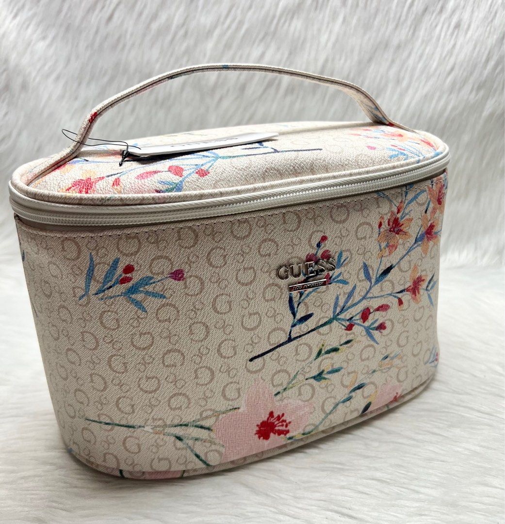 Guess White Floral Pandore Travel Multi purpose Kit Women s Fashion Bags Wallets Purses Pouches on Carousell