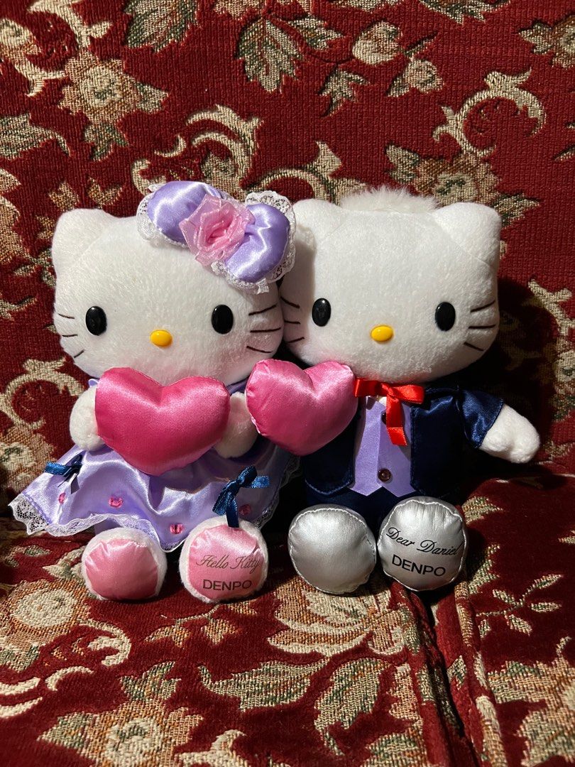 Hello Kitty and Dear Daniel wedding Denpo plush set Furniture Home Living Home Decor Other Home Decor on Carousell