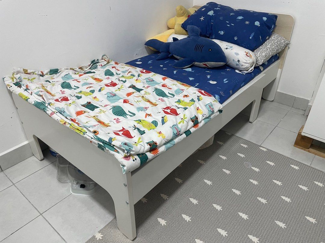 Ikea SLAKT Extendable 3 Step Bed with INNERLIG Mattress 2 Unit for KIDS Furniture Home Living Furniture Bed Frames Mattresses on Carousell