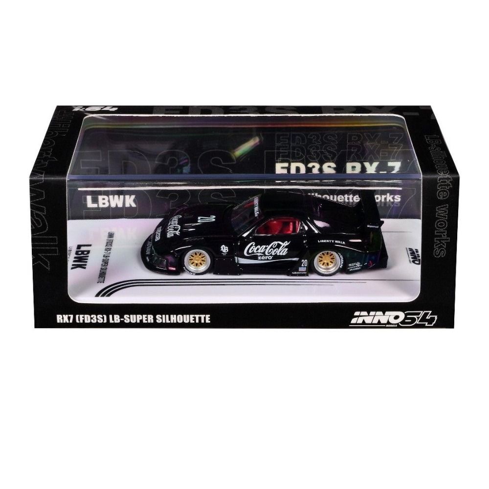 INNO64 1/64 Scale Mazda RX7 FD3S LB-SUPER SILHOUETTE LBWK Coca Cola Die ...