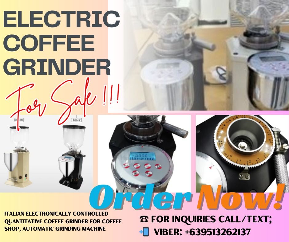 Italian electronically controlled quantitative coffee grinder for coffee shop, automatic grinding machine (Category: Coffee Machines & Makers) located in Caloocan City. Submitted by vedadacian34812 (Listing ID 1324791455, Image 1). Description: parameter size : 53*35*24cm 13.5KG 220V 250W 1.5L Italy favorable Imported grinding disk 74MM Terms of Payment: 💰 50% Security Deposit for processing of unit✔️ 💰 50% Cash Upon Delivery or pick up Along P