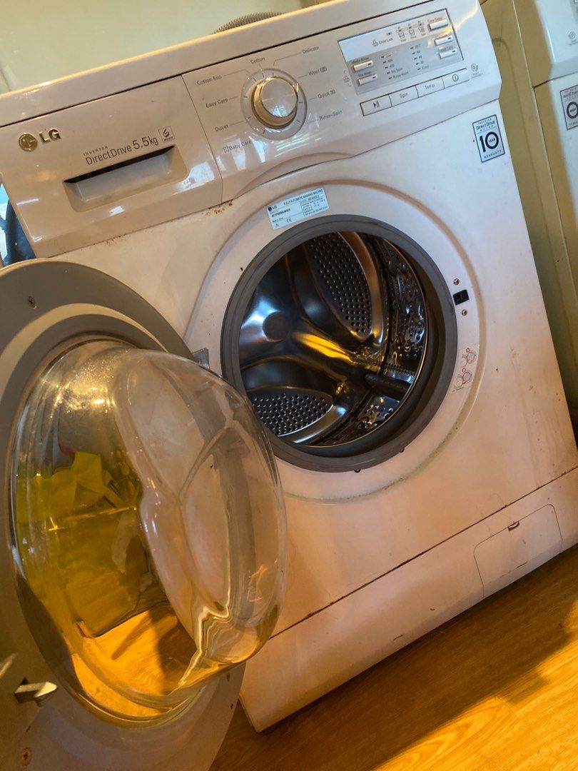 LG Front load washer inverter (Category: Washing Machines and Dryers) located in Pasig City. Submitted by marcspade (Listing ID 1324832952, Image 3). Description: LG inverter frontlpad direct drive 5.5 kg, minor issue is some sides have rust and can be cleaned. But the machine still works as new and function without defects It is already uninstalled from the hose source, so unable to provide video demo that is working. But rest assured this works