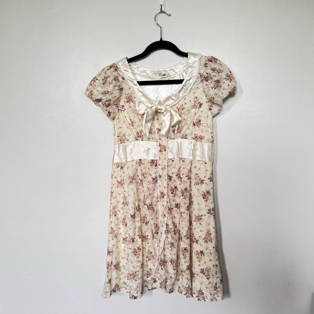 Liz Lisa floral satin and lace puff sleeve dress | Vintage coquette ribbon bows pink white satin AVAILABLE, Women's Fashion, Dresses & Sets, Dresses on Carousell Liz Lisa floral satin and lace puff sleeve dress | Vintage coquette ribbon bows pink white satin AVAILABLE, Women's Fashion, Dresses & Sets, Dresses on Carousell