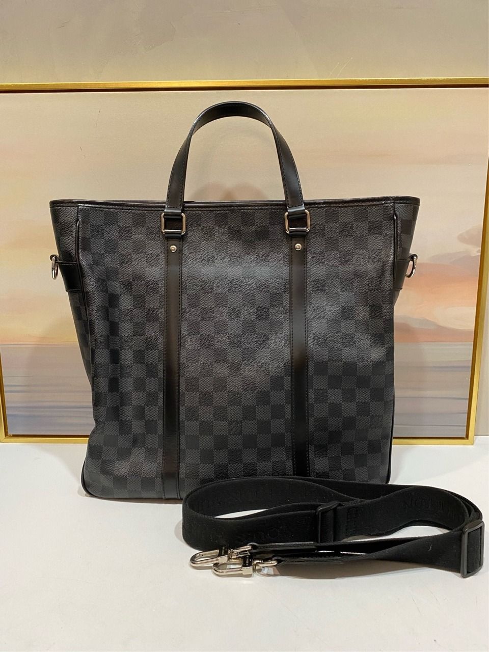 Louis Vuitton Tadao in Black Damier Ebene Luxury Bags Wallets on Carousell